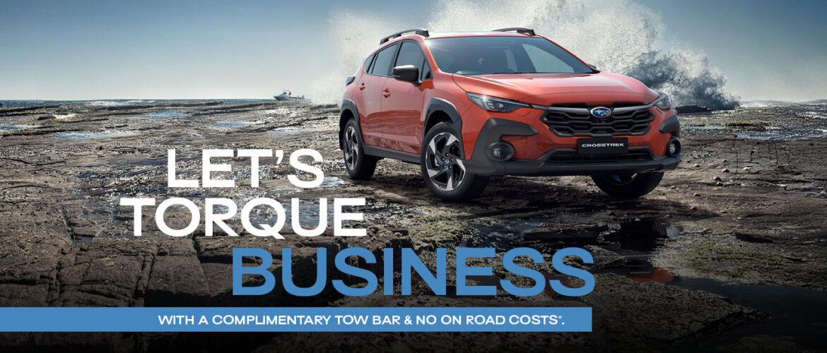 Complimentary tow bar & on-road costs on Crosstrek*!