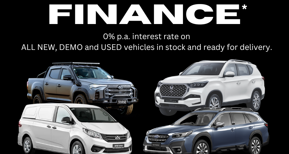 EXCLUSIVE 0% p.a FINANCE OFFER*! 5 DAYS ONLY!