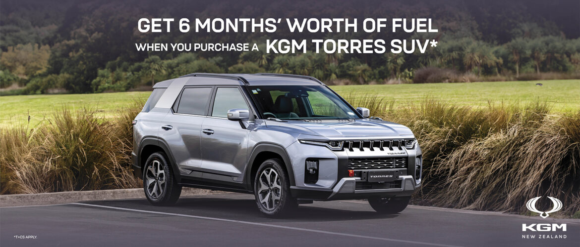 KGM Torres 6 months’ fuel offer!*