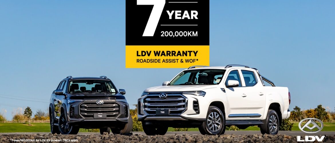 7 YEAR/200,000KM LDV WARRANTY*!