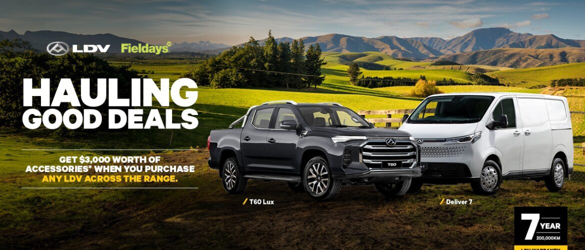 $3,000 WORTH OF ACCESSORIES ON ALL LDV*!