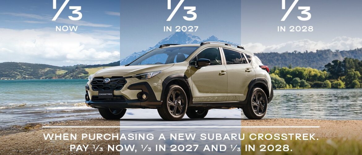 1/3 NOW, 1/3 IN 2027, 1/3 IN 2028, ON CROSSTREK!