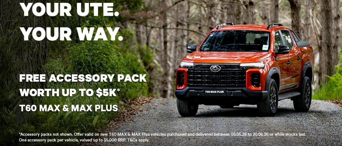 YOUR UTE, YOUR WAY, 5K ACCESSORY OFFER*!